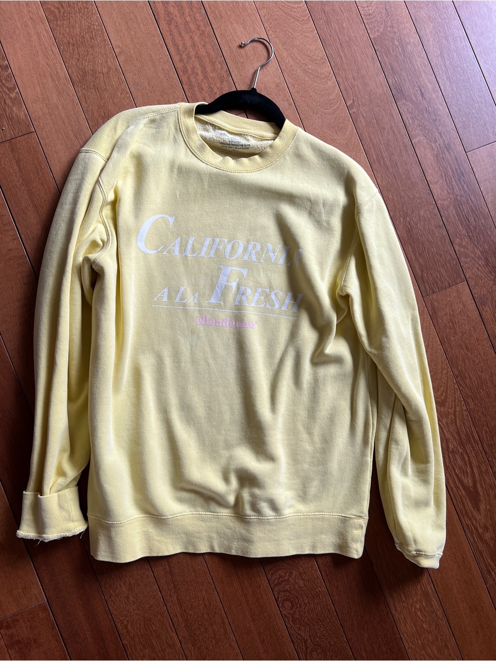 Ellandemm California Fresh Crewneck Sweatshirt - Yellow size M/L